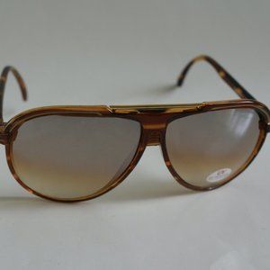 NWT TruVintage 80's fashion Sports Aviator w/goldtrim topbar gradient lens iwear